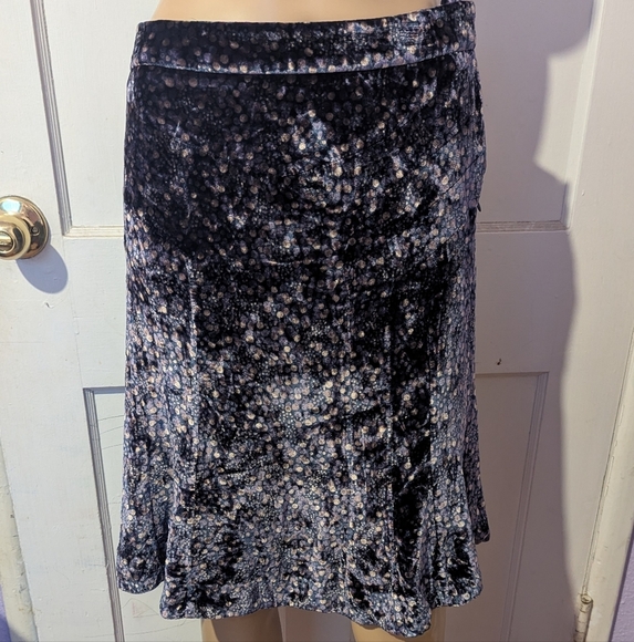 Marc Jacobs Black and White Velvet Mini Skirt - Picture 1 of 5